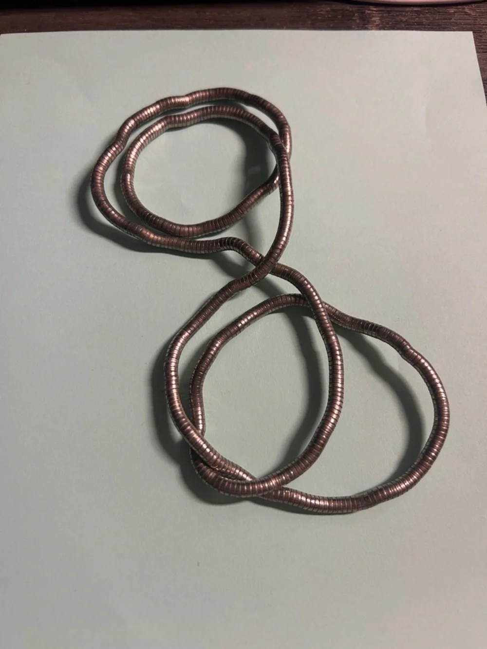 Metallic Antique Silver Bendable Le Twist Style‎ Statement Necklace